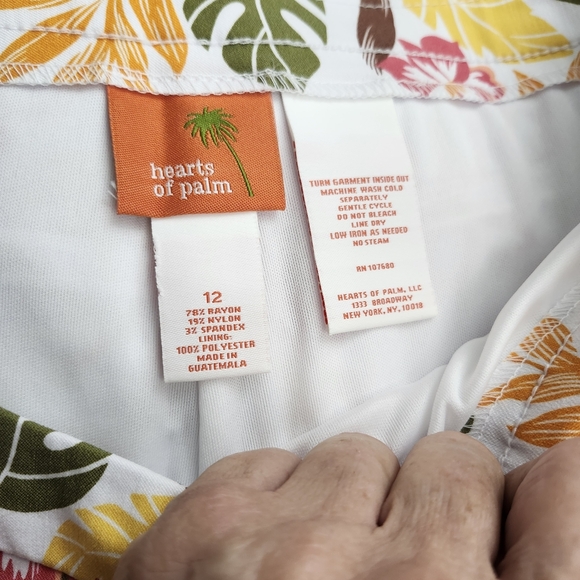 Hearts of Palm Floral Skort- Pink, Yellow, Green - Picture 2 of 4